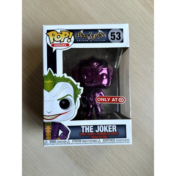 The Joker 53 (purple Chrome) Batman Arkham Asylum Funko Pop Target Exclusive